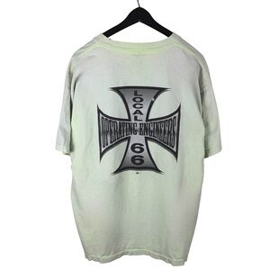 Vintage 2000s Bayside Local Engineers West Coast Choppers Faded Shirt Size 2XL